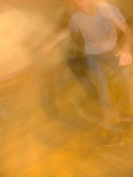 skateboarding in the alley