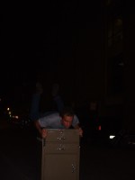 skateboarding in the alley